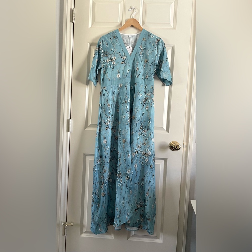 Floral Blue Maxi Dress